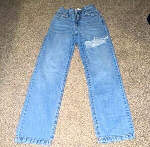 Cotton On Straight Jeans Womens 6 Blue Solid Denim Light Wash